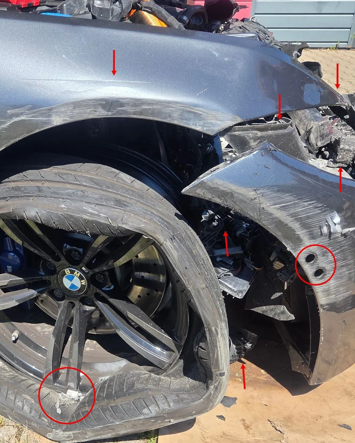 BMW M4 mit schwerem Achsschaden – dokumentiert von Kfz Sachverstand 24