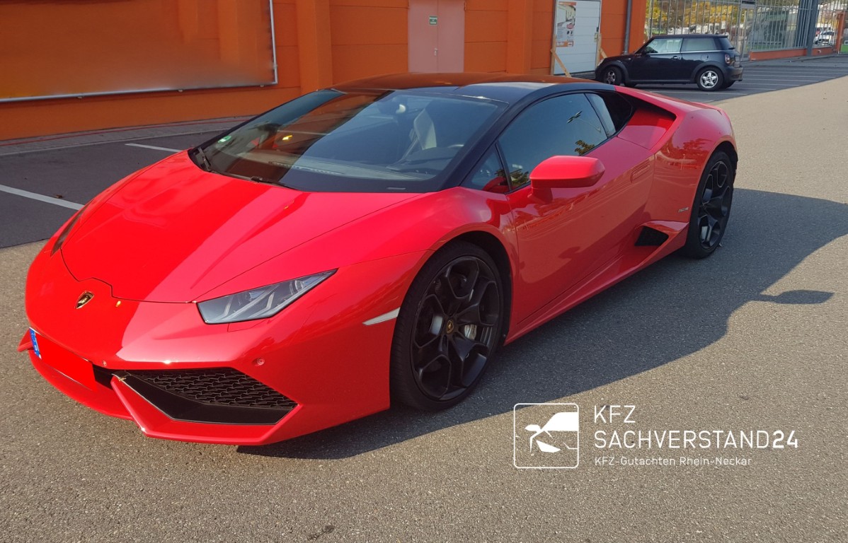 Lamborghini Huracan Kfz Sachverstand 24 Gebrauchtwagencheck gutachter Viernheim Heidelberg Mannheim Rhein-Neckar