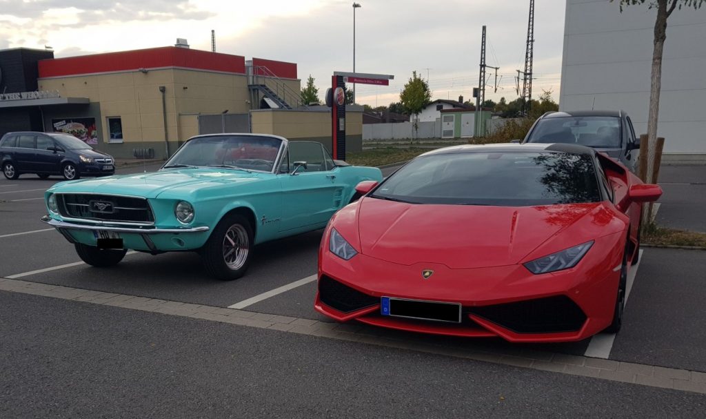 Ford Mustang und Lamborghini Huracan Kfz Sachverstand 24 kfz gutachter Viernheim Heidelberg Mannheim Rhein-Neckar