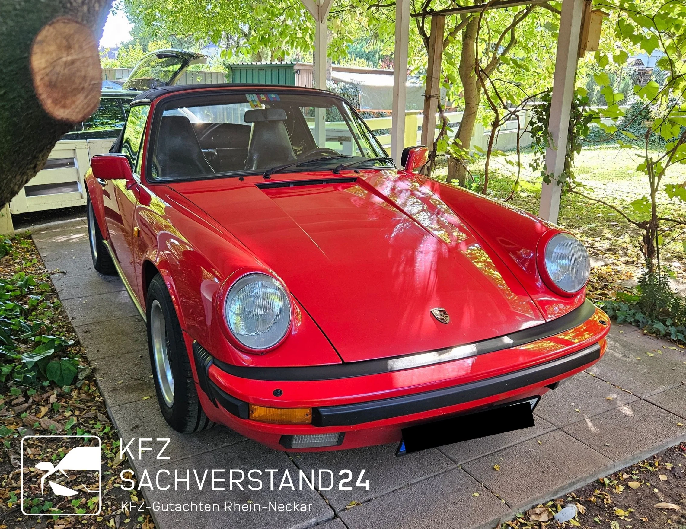 Porsche 911 Cabrio wird begutachtet von einem Kfz Gutachter von Kfz Sachverstand 24 für ein Oldtimergutachten